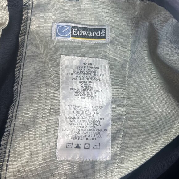 Edwards Mens Utility Flat Front Cargo Work Pants Blue Size 40 New - Picture 7 of 7